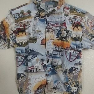 EUC High Seas Trading Co. San Diego Hawaiian Shirt